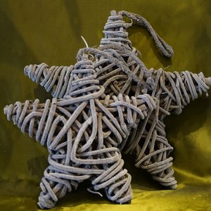 Holzstern-grau-Samt